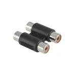 Adaptor RCA dublu 2xRCA mama–2xRCA mama pentru conectare audio/video