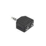 Adaptor jack 3.5 mm tată la 2x 3.5 mm mamă pentru audio