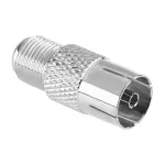 Adaptor TV mamă la F mamă din cupru pentru cablu coaxial, compact