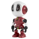 Robot Rebel Voice roșu cu microfon, repetă cuvinte și sunete, compact