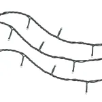 Șir luminos festiv LED 10 m, alb cald, IP44, 100 LED, 8 moduri, Rebel