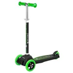 Trotinetă pentru copii Rebel Kids Wheels, 3 roți, ghidon reglabil, negru-verde
