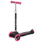 Trotinetă pentru copii Rebel Kids Wheels Rebel, 3 roți, ghidon reglabil, negru-roz
