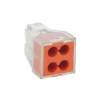 Conector universal 4 poli pentru cabluri 0,75–2,5 mm², compact
