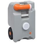 Rezervor de apă cu roți pentru camping, gri, 25 L GartenMobel Dekor