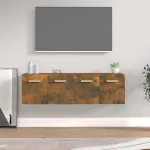 Dulapuri TV de perete 2 buc. stejar fumuriu 60x36,5x35 cm lemn GartenMobel Dekor