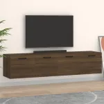 Dulapuri TV de perete 2 buc. stejar maro 60x36,5x35 cm lemn GartenMobel Dekor
