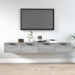 Dulapuri perete, 2 buc., gri sonoma, 68x30x20 cm lemn prelucrat GartenMobel Dekor