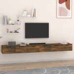 Dulapuri perete 2 buc stejar afumat 102x30x20 cm lemn prelucrat GartenMobel Dekor