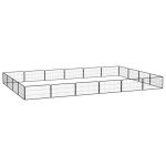 Țarc câini 20 panouri negru 100x50 cm oțel vopsit electrostatic GartenMobel Dekor