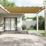 Copertină verticală, bej, 100x800 cm, țesătură Oxford GartenMobel Dekor