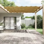 Copertină verticală, bej, 140x800 cm, țesătură Oxford GartenMobel Dekor
