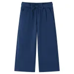 Pantaloni pentru copii cu picioare largi, bleumarin, 128 GartenMobel Dekor