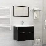 Chiuvetă încorporată cu robinet, alb, 61x39x18 cm, ceramică GartenMobel Dekor