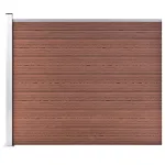 Panou de gard, maro, 175 x 146 cm, WPC GartenMobel Dekor