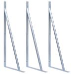 Suporturi pentru stâlp de gard, 3 buc., oțel zincat GartenMobel Dekor