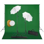 Set studio foto cu lămpi, umbrele, fundal și reflector GartenMobel Dekor