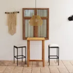 Set mobilier bar de grădină cu perne, 3 piese, negru GartenMobel Dekor