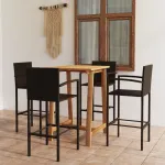 Set mobilier de bar de grădină, 5 piese, maro GartenMobel Dekor
