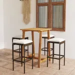 Set mobilier de bar de grădină cu perne, 5 piese, maro GartenMobel Dekor