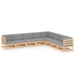 Set mobilier de grădină din 8 piese, lemn masiv de pin GartenMobel Dekor