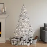 Brad de Crăciun pre-iluminat cu globuri, 180 cm, 620 de ramuri GartenMobel Dekor