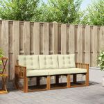 Set de canapele de exterior cu pernă 3 pcs Natural și Crem GartenMobel Dekor