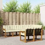 Set de canapele de exterior cu pernă 8 pcs Natural și Crem GartenMobel Dekor