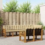 Set de canapele de exterior cu pernă 8 pcs Natural și Bej GartenMobel Dekor