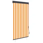 Jaluzea tip rulou de exterior, alb și portocaliu, 100 x 250 cm GartenMobel Dekor
