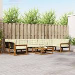 Set de canapele de exterior cu pernă 8 pcs Natural și Crem GartenMobel Dekor