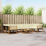 Set de canapele de exterior cu pernă 8 pcs Natural și Crem GartenMobel Dekor