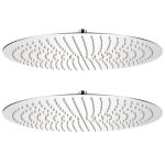 Cap de duș tip ploaie, 2 buc., Ø 50 cm, oțel inoxidabil GartenMobel Dekor