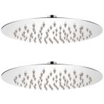 Cap de duș tip ploaie, 2 buc., Ø 20 cm, oțel inoxidabil GartenMobel Dekor