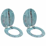 Capace WC închidere silențioasă, 2 buc., MDF, design lemn vechi GartenMobel Dekor