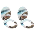 Capace WC, 2 buc., MDF, model scoică GartenMobel Dekor