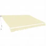 Copertină pliabilă acționată manual, crem, 600 cm GartenMobel Dekor