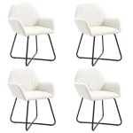 Scaune de bucătărie, 4 buc., material textil GartenMobel Dekor