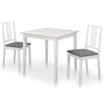 Set mobilier de bucătărie, 3 piese, alb, MDF GartenMobel Dekor