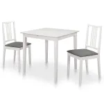 Set mobilier de bucătărie, 3 piese, alb, MDF GartenMobel Dekor