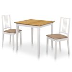 Set mobilier de bucătărie, 3 piese, alb, MDF GartenMobel Dekor