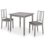 Set mobilier de bucătărie, 3 piese, gri, MDF GartenMobel Dekor