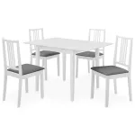Set mobilier de bucătărie, 5 piese, alb, MDF GartenMobel Dekor