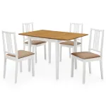 Set mobilier de bucătărie, 5 piese, alb, MDF GartenMobel Dekor