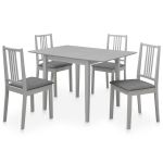 Set mobilier de bucătărie, 5 piese, gri, MDF GartenMobel Dekor