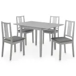 Set mobilier de bucătărie, 5 piese, gri, MDF GartenMobel Dekor