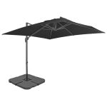 Umbrelă de soare de grădină, bază portabilă, antracit GartenMobel Dekor