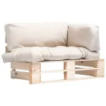 Canapea din paleți de grădină, cu perne nisipii, lemn de pin GartenMobel Dekor