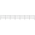 Gard de grădină cu vârf tip suliță din oțel 1248x120 cm, negru GartenMobel Dekor