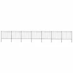 Gard de grădină cu vârf tip suliță din oțel 1248x150 cm, negru GartenMobel Dekor